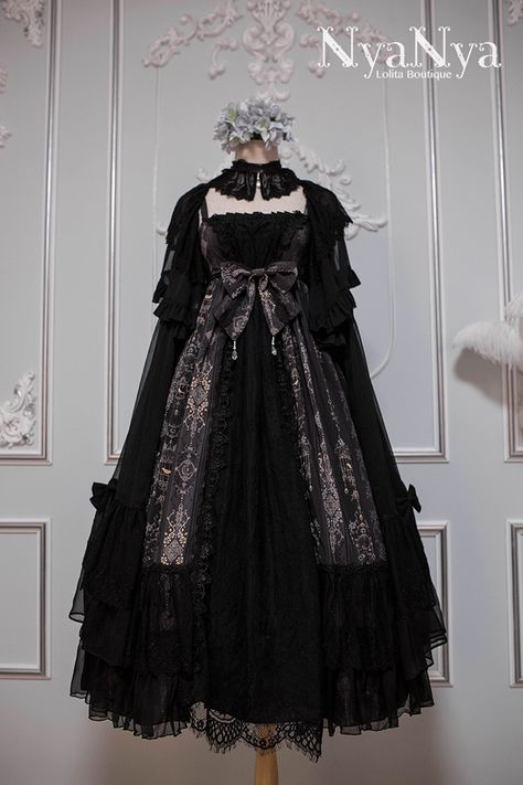 NyaNya Lolita -Carol of the Nightingale- Lolita Outlayer Dress - Round 2 Preorder Clothes Study, Royalty Dress, Old Fashion Dresses, Victorian Goth, Victorian Clothing, Gothic Dress, Fantasy Dress, Kawaii Clothes, Lolita Dress