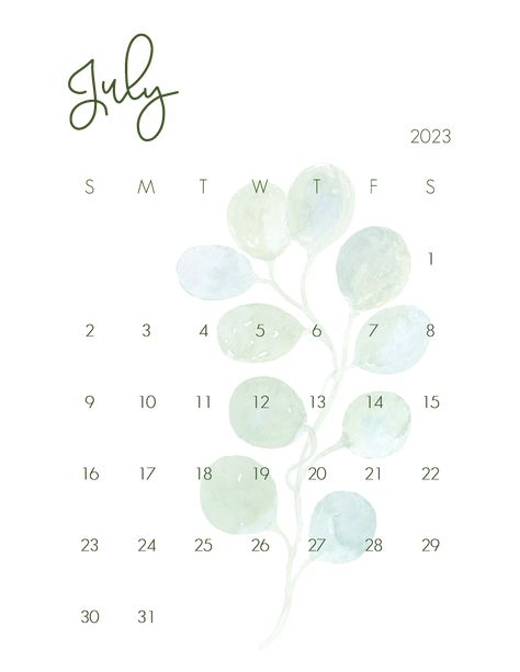 Simply Love Printables July 2023 Calendar Leaf Love Printables, Create Your Own Planner, July Calendar, August Calendar, October Calendar, Calendar June, Calendar May, Holiday Schedule, Coloring Calendar