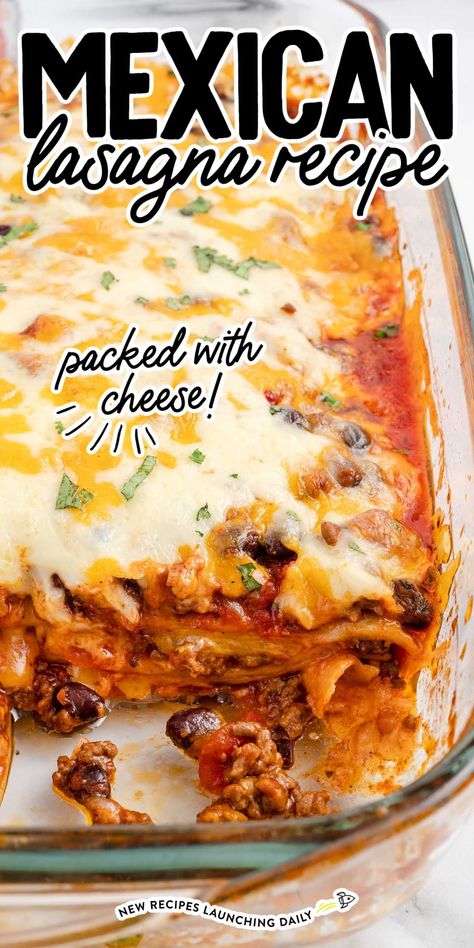 Lasagna Pioneer Woman, Mexican Lasagna With Tortillas, Mexican Lasagna Recipe, Taco Lasagna Recipe, Mexican Lasagna Recipes, Taco Lasagna, Lasagna Casserole, Mexican Lasagna, Classic Lasagna