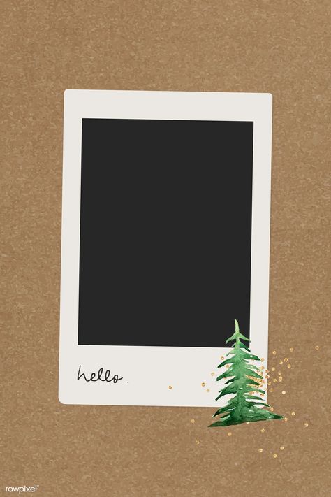 Christmas tree decorated blank intsnt photo frame vector | premium image by rawpixel.com / NingZk V. Christmas Pattern Background, Edit Photo Frame, Polaroid Picture Frame, Christmas Tree Decorated, Christmas Tree Images, Polaroid Template, Christmas Photo Frame, Instagram Photo Frame, Polaroid Frame