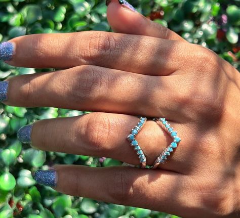 Engagement Rings With Turquoise Band, Ring Guard Wedding Band, Turquoise Wedding Band, Ring Guard, Turquoise Wedding, Stacking Bands, Vintage Wedding Band, Silver Stacking Rings, The Perfect Day