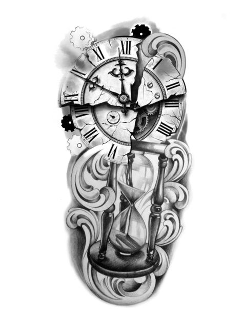 #CoolTattoos #TattooArt #InkMaster #TattooDesigns #InkedUp #TattooLovers #InkInspiration #TattooIdeas #CreativeInk #TattooStyle Broken Clock Tat, Broken Clock Design, Clock Tattoo Design For Men, Time Clock Tattoo, Time Piece Tattoo, Broken Clock, Watch Tattoo Design, Hourglass Tattoo, Realistic Tattoo Sleeve