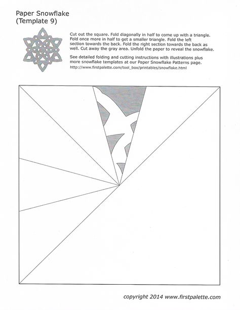 Paper Snowflake (template) Snowflake Template Printable, Snowflake Template Printable Free, Santa's Grotto, Heart Shaped Paper, Paper Snowflake Template, Christmas Arts, 3d Snowflakes, Snowflake Template, Teaching Philosophy