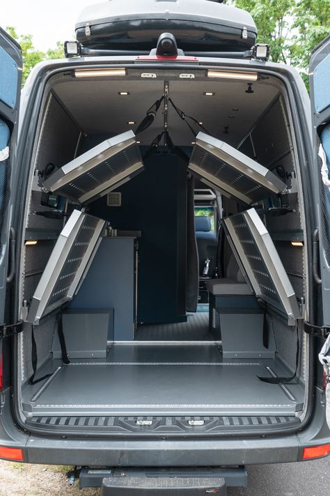 Off-Grid | Outside Van Custom Sprinter Van, Moto Van, 4x4 Camper Van, Sprinter Conversion, Camper Design, Transit Van, Kombi Home, Adventure Van, Van Conversion Interior