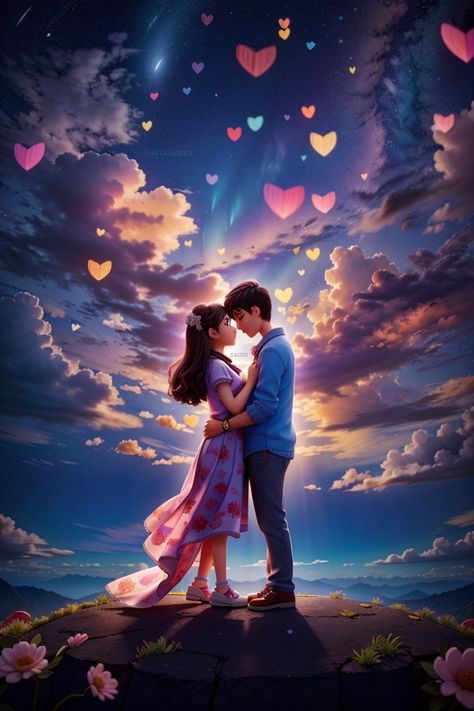 Image Couple, Couple Romantic, Love Couple Wallpaper, Cute Love Photos, Cartoon Love Photo, Love Animation Wallpaper, Image 3d, Cute Cartoon Images, Cute Couple Drawings