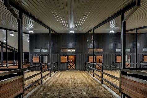 Horse Arena Ideas, Horse Barn Interior, Equine Stables, Dream Barn Stables, Dutch Doors Exterior, Barn Windows, Dream Ranch, Equestrian Property, Stable Style