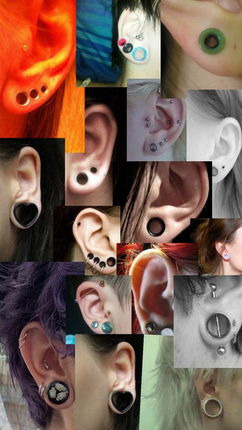 Piercing Chart, Diy Minecraft, Stretched Lobes, Cute Emo, Stretched Ears, Piercing Tattoo, Body Mods, Tattoos And Piercings, Body Jewelry