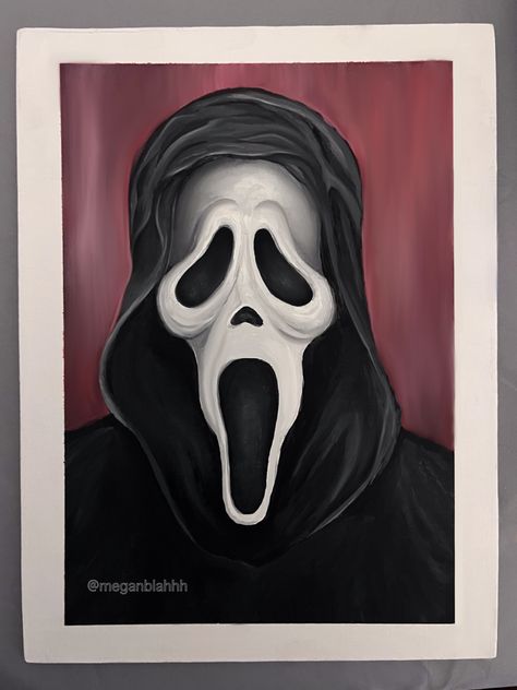 Horror painting
Halloween painting 
Halloween Pictures 
Ghostface
Paintings 
Scary
Spooky Scream Acrylic Painting, Gost Face Drawings, Ghostface Sketch, Ghostface Painting, Ghost Face Painting, Ghostface Drawing, Ghost Face Paint, Horror Killers, Scream Painting