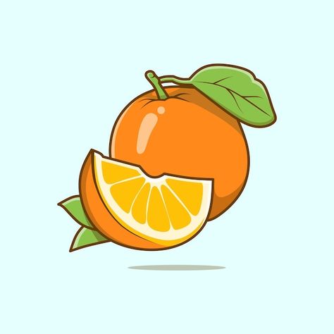 Orange fruit cute icon vector art illust... | Premium Vector #Freepik #vector #tropical-seamless #orange-cartoon #palm-pattern #tropical-print Fruit Vector Art, Orange Illustration Fruit, Orange Fruit Cartoon, Orange Fruit Art, Fruits Vector, Orange Cartoon, Watermelon Illustration, Orange Illustration, Orange Vector