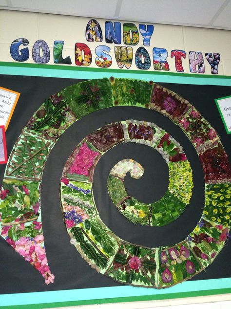 Andy Goldsworthy Display | Andy goldsworthy art, Art history lessons, Kids  art projects Andy Goldsworthy Art Nature, Andy Goldsworthy Art Eyfs, Andy Goldsworthy Art For Kids, Andrew Goldsworthy, Goldsworthy Art, Arts Month, Art History Lessons, Ephemeral Art, Andy Goldsworthy