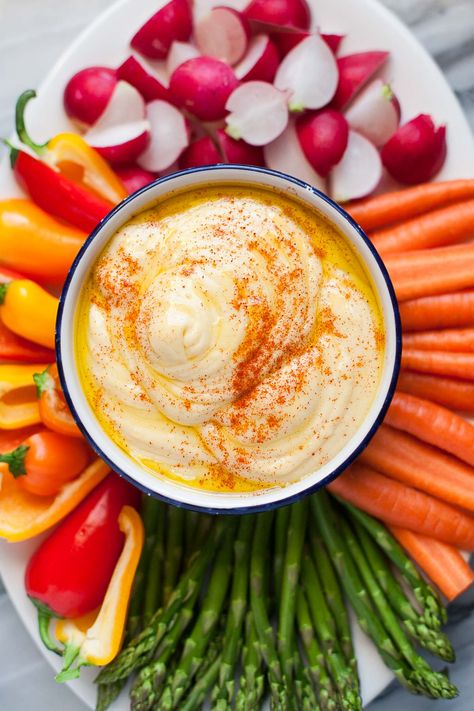 Paleo Potato Hummus with Crudités - A Calculated Whisk Spring Potato, Potato Hummus, Rainy Spring Day, Hummus Recipes, Rainy Spring, Pea Recipes, Chickpea Recipes, Creamy Potato, Potato Side Dishes