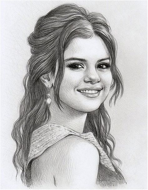 Drawing Of Selena Gomez, Selena Gomez Sketch Pencil, Selena Gomez Art Drawings, Selena Gomez Drawing Pencil, Sketches Taylor Swift, Selena Gomez Sketch, Drawing Selena Gomez, Drawing White On Black, Selena Gomez Drawing