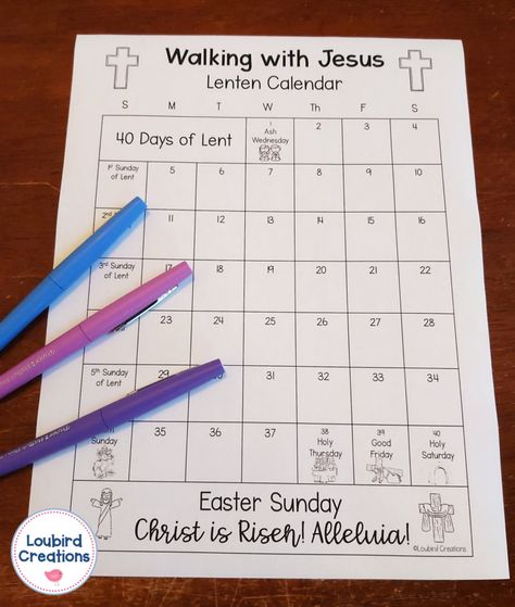 Lent Calendar For Kids, Fasting Calendar, Lent Calendar, Lent Kids, Orthodox Fasting, Ccd Activities, Lenten Activities, Lent Devotional, Kindergarten Calendar