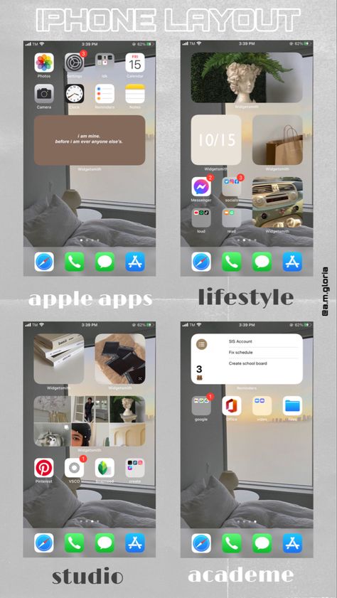 iPhonelayout, brown, calm, white, organized Iphone Lay Out, Layout Homescreen Iphone, Organized Iphone, App Layout Ideas, Iphone Layout Homescreen, Layout Homescreen, Iphone Layout Ideas, Beach Shots, Cool Backgrounds For Iphone