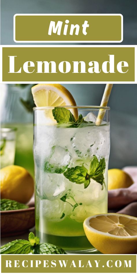 This Mint Lemonade Recipe marries the invigorating zest of lemons with the cool, soothing notes of fresh mint, resulting in a beverage that's both ... Chicken Sinatra Recipe, Mint Drinks, Mint Lemonade Recipe, Mint Drink, Popular Side Dishes, Mint Lemonade, Lemonade Recipe, Lemon Squeezer, Paneer Recipes