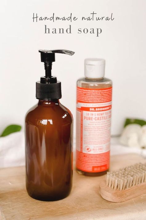 This DIY hand soap recipe is one of the easiest natural swaps to make for your home. Made using only Tea Tree Castile Soap and Water! Castile Soap Uses, Castile Soap Recipes, Hand Soap Recipe, Homemade Hand Soap, Diy Hand Soap, Natural Hand Soap, Castille Soap, Pure Castile Soap, Natural Cleaning Recipes