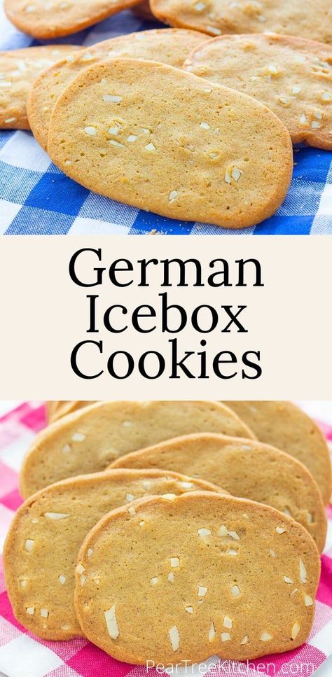 Ice Box Cookies Old Fashioned, Austrian Cookies, Refrigerator Cookies Recipes, Ice Box Cookies, Icebox Cookie Recipe, Freezer Cookies, Refrigerator Cookies, German Food Authentic, Box Cookies