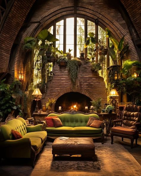 Castle Sitting Room, Fairytale Home Interior, Gwyn Core, Fire Restaurant, Eclectic Interior Design Vintage, Apothecary Decor, Medieval Castles, Fantasy Rooms, Eclectic Interior Design