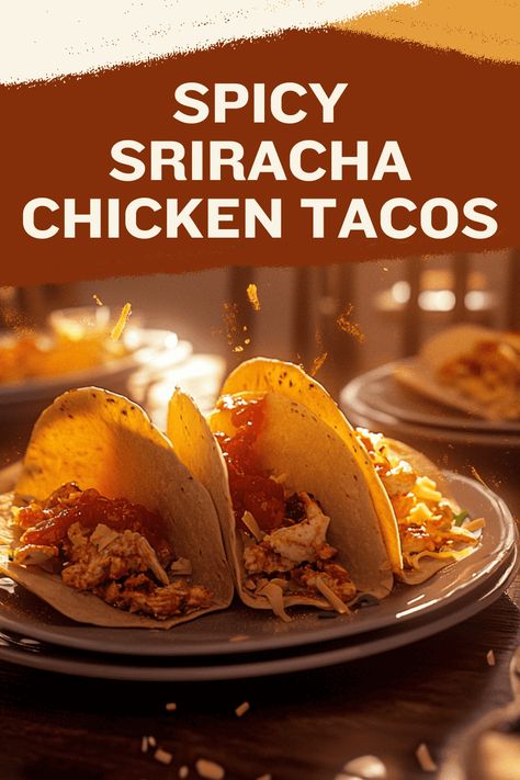 Ultimate Guide to Spicy Sriracha Chicken Tacos Spicy Recipes Easy, Spicy Sriracha Chicken, Pulled Pork Tacos Recipe, Chili Cheese Dogs, Sriracha Chicken, Pulled Pork Tacos, Spicy Tacos, Taco Ingredients, Honey And Soy Sauce