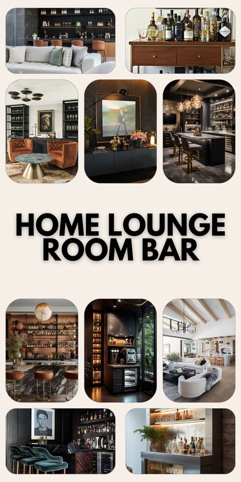 Modern to Rustic Home Lounge Room Bars: Transform Your Space | Luxe & Cozy Bar Lounge Room Ideas, Modern Farmhouse Bar, Home Lounge Room, Home Lounge Room Bar, Bar Lounge Room, Cozy Modern Living Room, Luxury Master Suite, Open Plan Kitchen Dining Living, Farmhouse Trends