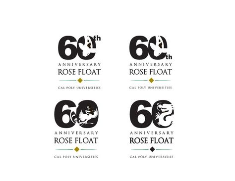 Cal Poly Rose Float 60th Anniversary on Behance 60 Anniversary Logo, 90th Anniversary Logo, 60 Logo, Brand Anniversary, Logo Aniversario, 50th Anniversary Logo, Hospital Logo, Anniversary Banner, Flower Logo Design