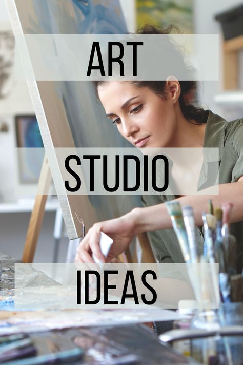 More Home Art Studios Ideas, Artist Workspace Ideas, Artists Bedroom Ideas, Artist Studio Workspaces Interior Design, Storage For Art Studio, Small Painting Studio Workspaces, Art Studios Aesthetic, Art Room Bedroom Ideas, Dining Room And Art Studio