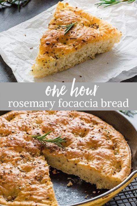 Fast Focaccia Bread, Easiest Homemade Bread, Easy Focaccia Bread, Rosemary Focaccia Bread, Easy Focaccia Bread Recipe, Foccacia Recipe, Easy Focaccia, Homemade Focaccia Bread, Rosemary Focaccia