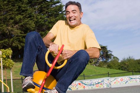 "10 Things We Want to See in Adult Playgrounds - HowStuffWorks" Adult playgrounds are becoming more popular, as it is becoming apparent that running or going to the gym can seem like a chore but playing on swings or monkey-bars is fun.  Humans are obviously programmed for fun (we play as children to build muscles and strengthen our minds) and know it's value to adult human health and fitness is being explored. Adult Playground Design, Playground For Adults, Urban Ideas, Adult Playground, Outdoor Gathering Space, Fun Park, Playground Design, Monkey Bars, Abraham Hicks Quotes