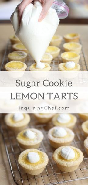 Easy Lemon Tarts, Cookie Tarts Recipes, Lemon Tarts Mini Easy, Lemon Tarts Mini, Lemon Cookie Cups, Easy Tarts, Cookie Tarts, Tart Cookies, Mini Lemon Tarts