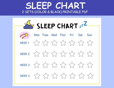 A cut printable sleeping chart is made for your kids to build strong sleep habits which result in effective sleep training. 🌙 * The pdf file is print-compatible to 8.5 x 11 letter-size papers *This is a digital download. No physical product will be shipped ✔︎How to Purchase: - Add the listing to your cart, checkout, and purchase. - The file will be sent to your email address on record as soon as Etsy confirms payment. - You can also click on YOU from the menu bar at the top right, then select P Sleep Reward Chart, Toddler Sleep Chart, Kids Charts, Reward Chart Template, Sleep Chart, Toddler Reward Chart, Record Chart, Printable Reward Charts, Goal Charts