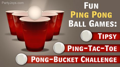 Organizing a party at home, and done racking your brains for some fun ideas for games? Get Ping Pong balls and this PartyJoys article comes to your rescue. Read on to know some amazing games to be played with ping pong balls. Games Using Ping Pong Balls, Ping Pong Solo Cup Christmas Game, Games With Ping Pong Balls, Ping Pong Ball Games, Dude Perfect Trick Shots, Christmas Drinking Games, Rip 20s, Ping Pong Games, Work Games