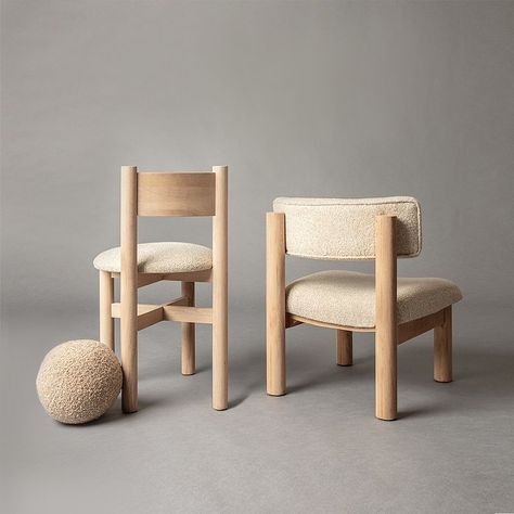 House of Léon on Instagram: “The Teddy Family 🧸 Available now at www.houseofleon.co #houseofleon #teddydiningchair #teddyaccentchair #boucle #bouclepillow…” Natural Dining Chairs, Boucle Dining Chair, Asian Interior Design, Colors For Living Room, Asian Interior, Living Room Mood Board, Beauty In Simplicity, Hampton House, Straight Back