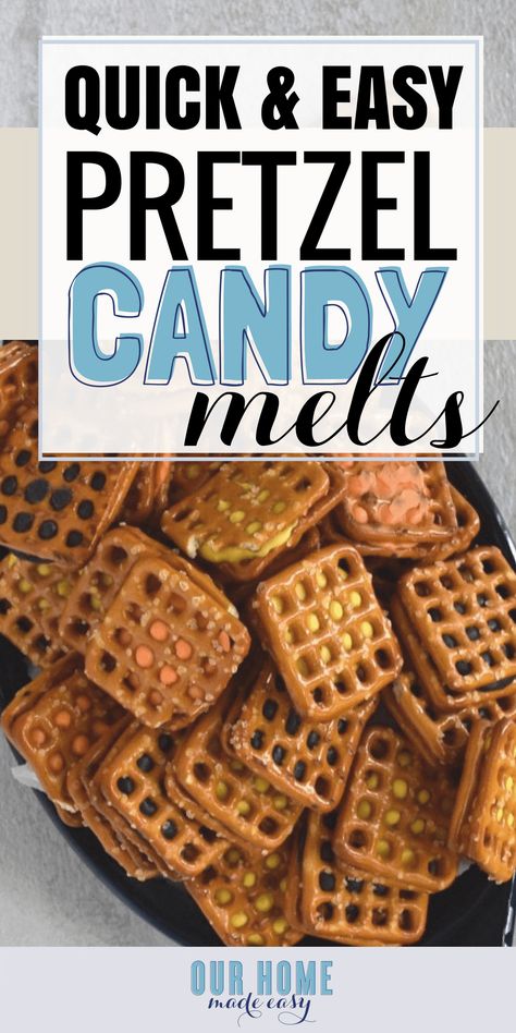 Quick & Easy Pretzel Candy Melts for those who love salty and sweet! You can customize them for any party theme. Click to see the recipe! #candy #pretzel#birthdaytreats #wilton Pretzel Candy Melts, Pretzel Candy, Wilton Candy Melts, Pretzels Recipe, Construction Birthday, Homemade Desserts, Rubber Ducky, Family Favorite Meals, Candy Melts