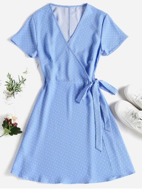 Blue Sundress Outfit, Boho Wrap Dress, Short Wrap Dress, Summer Wrap Dress, Wrap Dress Pattern, Mini Wrap, Wrap Around Dress, Wrap Dresses, Print Dresses