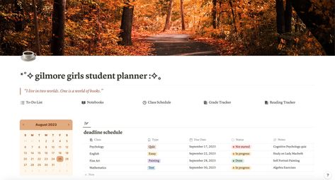 #Notion_Study_Planner #Notion_Study #Notion_Student_Planner #Notion_Student Notion Study Planner, Notion Study, Fall Organization, School Template, Fall Semester, Notion Templates, Small Business Planner, Study Smarter, Media Planner