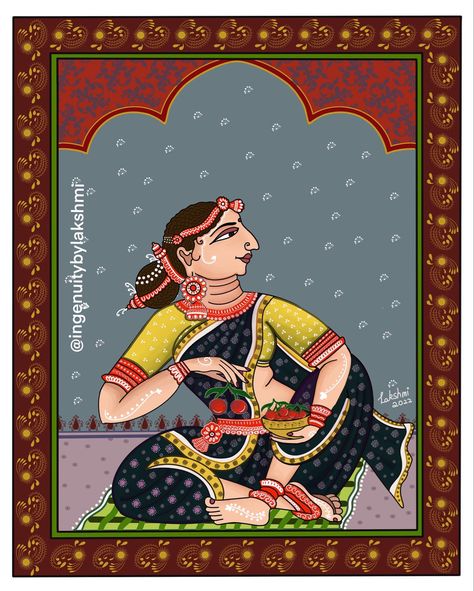 Indian lady Patchitra Painting, Simple Pattachitra Paintings, Pattachitra Paintings Design, Patachitra Paintings, Pattachitra Paintings, Pattachitra Art, Kalighat Patachitra, Pattachitra Paintings Odisha, Patchitra Painting Odisha