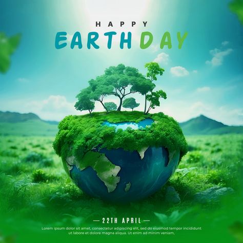 Earth Awareness, About Earth, Banner Image, World Earth Day, Social Media Branding Design, Media Branding, Instagram Banner, Social Media Post Design, Digital Marketing Social Media