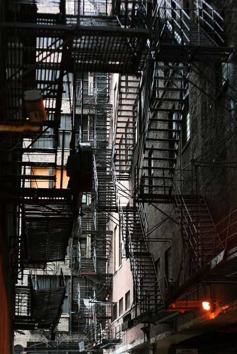 Fire Escape Stairs, Tattoo Aesthetic, City At Night, Fire Escape, Urban City, Stairway To Heaven, Batwoman, Concrete Jungle, Urban Life