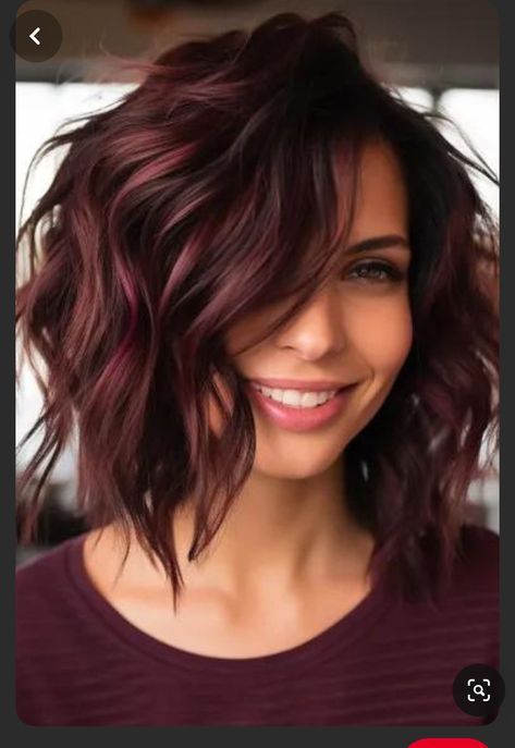 Fall Hair Colors For Brunettes, Shag Haircut Ideas, Shag Hairstyle, Deep Red Hair, Hair Colors For Brunettes, Colors For Brunettes, Hairstyles Hoco, Hoco Hairstyles, Hair Hoco