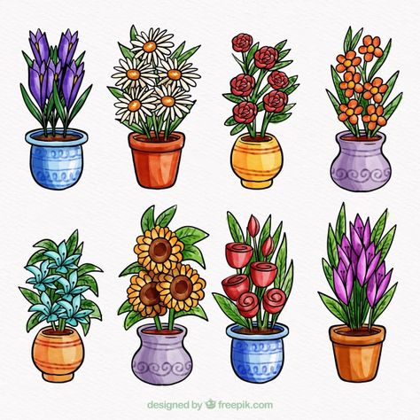 Pot With Flowers Drawing, Flowers In Pots Drawing, Pot Of Flowers Drawing, Flower Pot Art Drawing, Flower In Pot Drawing, Flower In A Pot Drawing, Potted Plant Drawing, Flower Pot Drawing, Pot Drawing