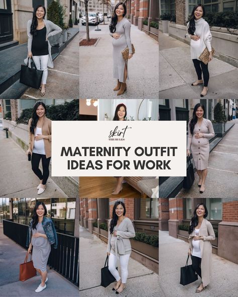 Maternity style, pregnancy style, what to wear during your second and third trimester, outfit ideas for moms to be, how to style the bump Third Trimester Work Outfits, Realtor Wardrobe, Maternity Business Attire, Third Trimester Outfits, Second Trimester Outfits, Maternity Work Outfit, Maternity Business Casual, Maternity Office Wear, Maternity Leggings Outfit