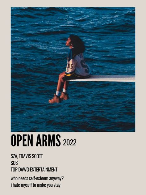 Open Arms Sza, Travis Scot, Girls Music, Open Arms, Aesthetic Stickers, Travis Scott, Low Key, Poster Prints, Key