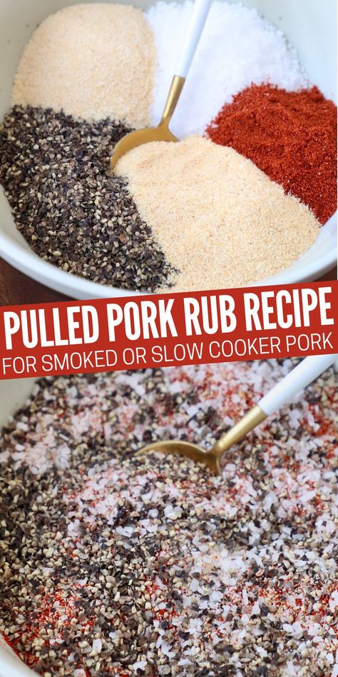 Pork Butts Bbq, Pulled Pork Crock Pot Recipes Dry Rub, Rub For Pulled Pork Smoker, Pork Shoulder Seasoning Dry Rubs, Pork Rub Recipe Smokers, Best Pulled Pork Rub, Pulled Pork Smoker Recipes Dry Rubs, Pulled Pork Dry Rub Crockpot, Pork Shoulder Dry Rub Recipe