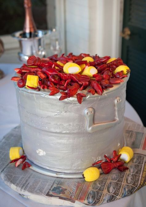 Crawfish Boil Cake, Crawfish Boil, Grooms Cake, Style Wedding, Themed Cakes, Wedding Inspo, Wedding Cake, Wedding Cakes, Dream Wedding