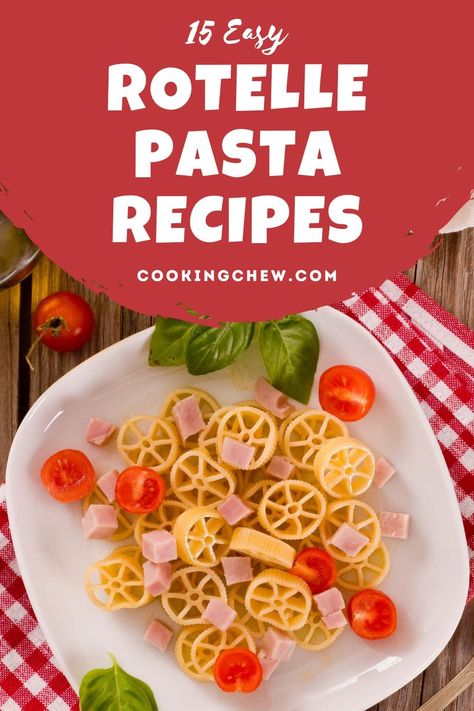 From salads to soups, we’ve rounded up 15 of our favorite rotelle pasta recipes of all time, all of which are pretty easy and super delicious! Wagon Wheel Pasta Recipes, Rotelle Pasta Recipes, Dececco Pasta, Sausage Kale Pasta, Wagon Wheel Pasta, Chicken Marsala Pasta, Marsala Pasta, Mexican Pasta, Kale Pasta