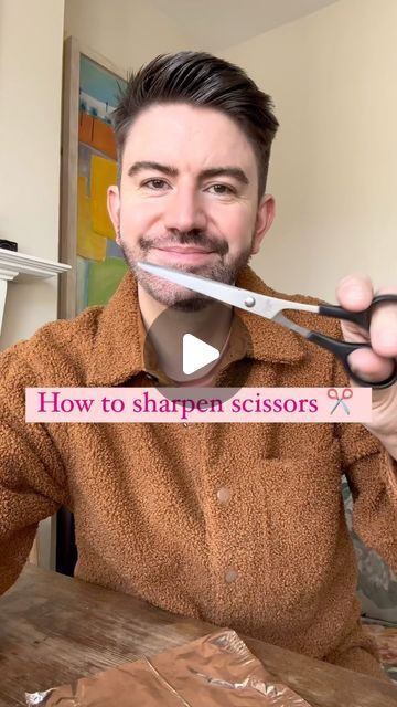 MR CARRINGTON | Iwan on Instagram: "Sharpening my scissors ready for some Easter craft DIYs ✂️🙌🐣❤️  @mrcarringtonhome   #homehacks #hacks #scissors #hometips #householdtips #craftideas #crafting #mrcarringtonhome" How To Sharpen Sewing Scissors, How To Sharpen Scissors Diy, Sharpen Scissors Diy, Sharpening Scissors, Economics 101, Cast Iron Care, Scissor Holders, Cloth Paper Scissors, How To Sharpen Scissors