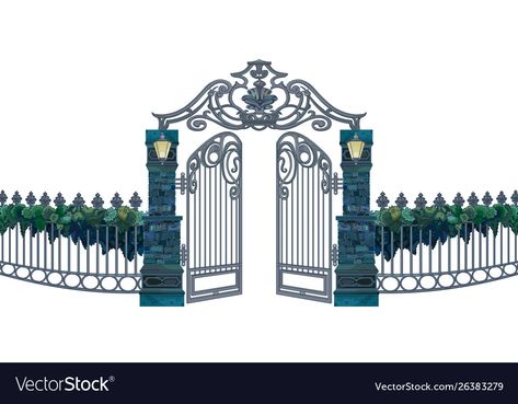 Gate Vector, Old Gates, Roof Shapes, Studio Background Images, Stone Arch, Article Design, Studio Background, Business Advertising Design, Vector Illustration Design