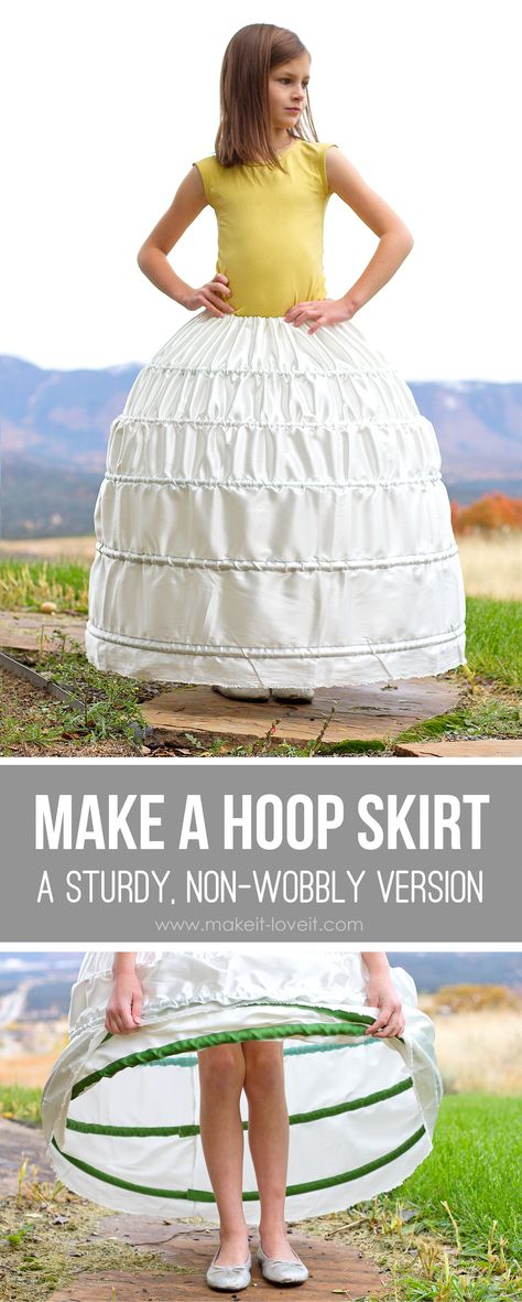 Diy Petty Coat Skirt Tutorial, Diy Petticoat No Sew, How To Make A Hoop Skirt, Diy Petticoat Easy How To Make, Hoop Skirt Diy, Diy Hoop Skirt, Dorothy Costume, Costume Carnaval, Skirt Diy