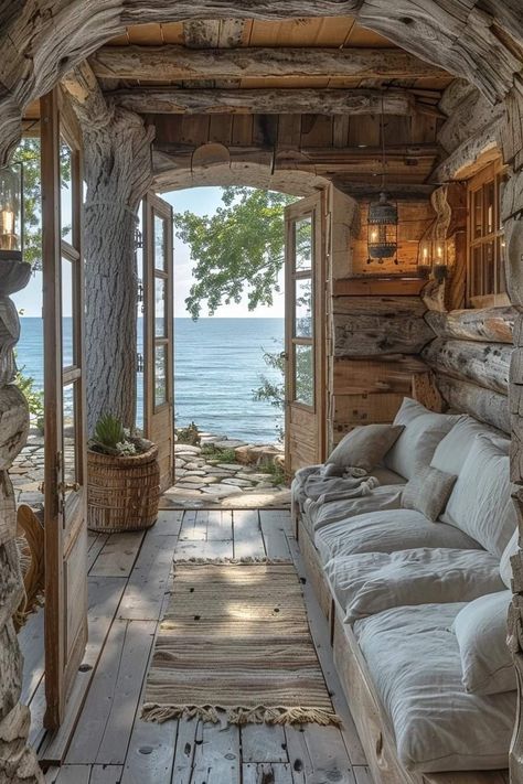 Old Beach House Aesthetic Interior, Old Beach House Aesthetic, Surfer Home, Old Beach House, Rustic Beach House, Ideal Aesthetic, Beach House Aesthetic, Country Pub, Summer Cabin