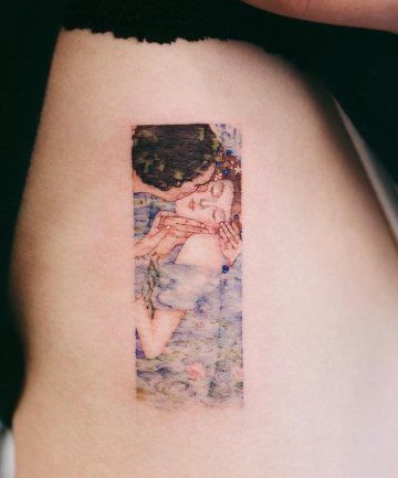 Klimt Tattoo, Art Inspired Tattoos, Tattoo Placements, Kunst Tattoos, Shape Tattoo, Muster Tattoos, Tattoo Convention, Inspiration Tattoos, Initial Tattoo